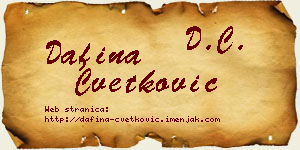 Dafina Cvetković vizit kartica